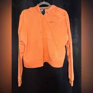 Nike Orange Crop Relaxed Hoodie